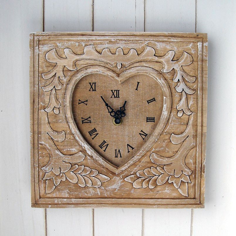 Heart wooden wall clock Bliss and Bloom